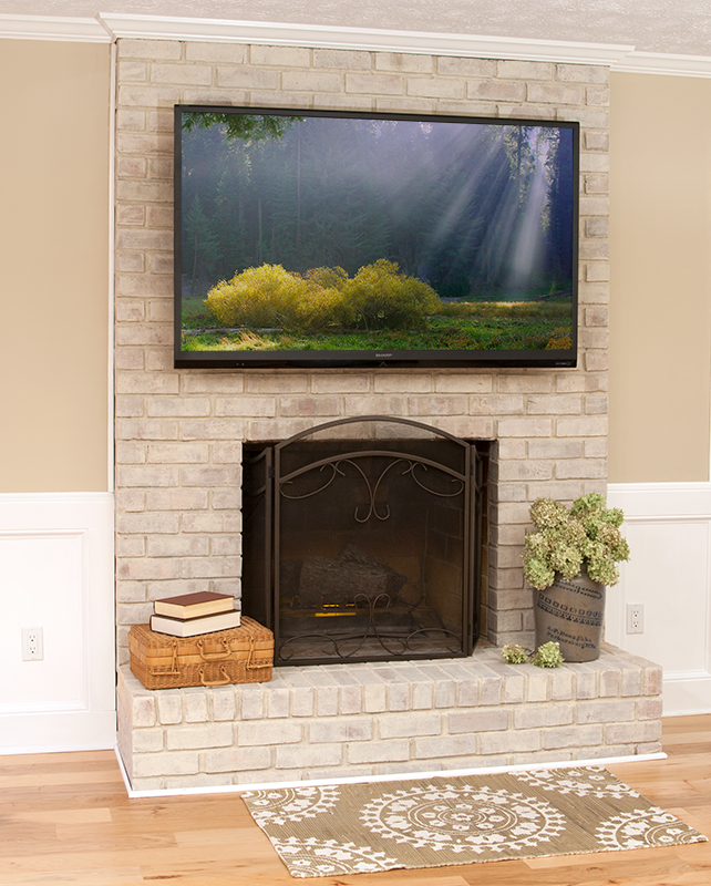 Brick fireplace-makeover-update-budget-cheap