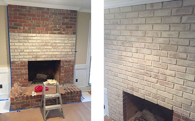 How To Whitewash A Brick Fireplace - The Emerging Home