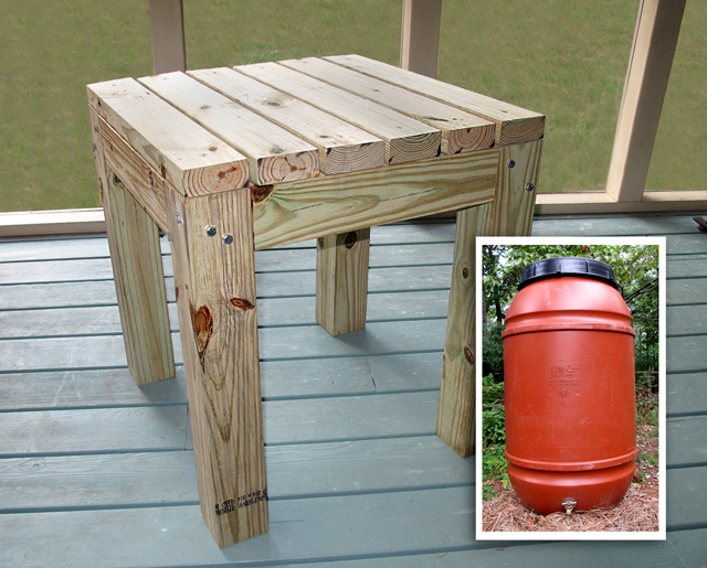 How To Build A Rain Barrel Stand The Emerging Home - Rain Barrel Stand Diy